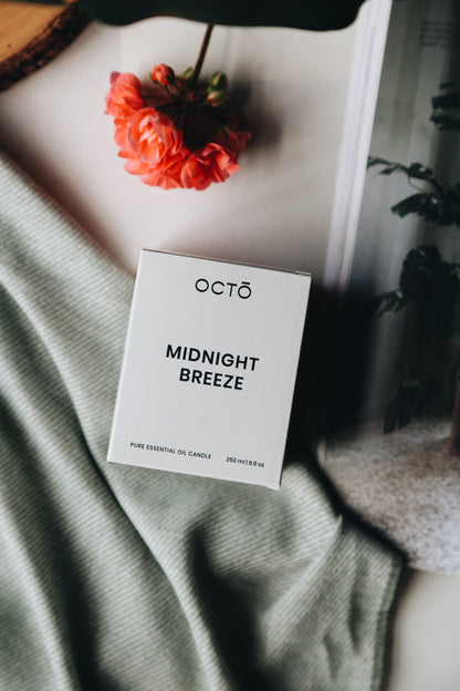 Midnight Breeze candle (Rose Geranium + Vetiver + Patchouli) | Amber Jar Candle